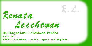 renata leichtman business card